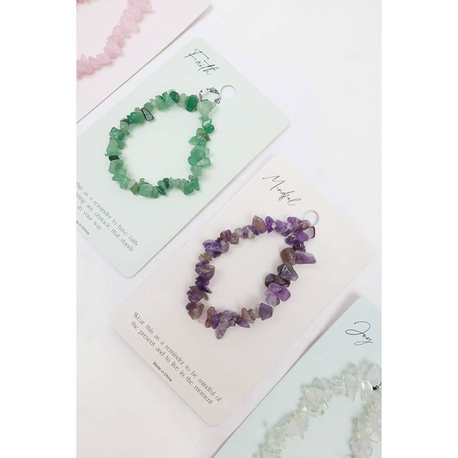Irregular Stone Inspirational Bracelets: MIX COLOR / ONE(12)