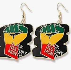 Colorful enamel African earring with bold cultural design, sold individually