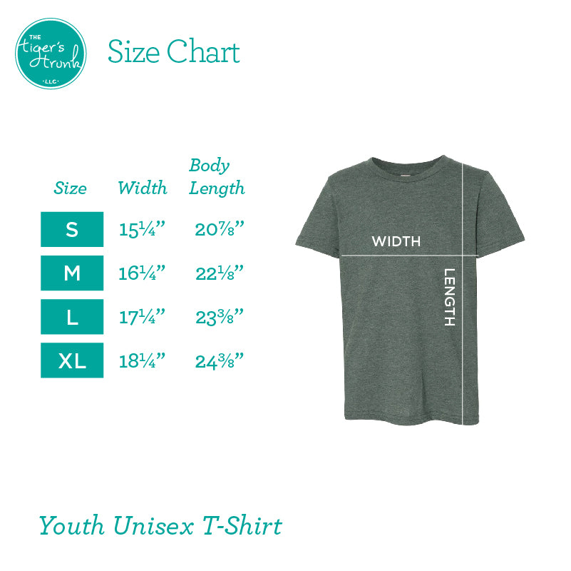 Bella+Canvas Youth Sizing Chart