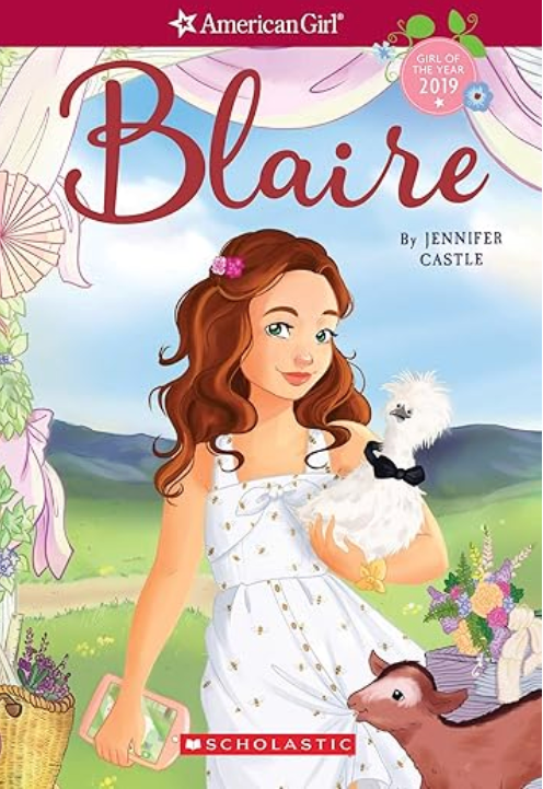 Cover of Blaire by Jennifer Castle, featuring Blaire Wilson with a countryside backdrop and vibrant design.