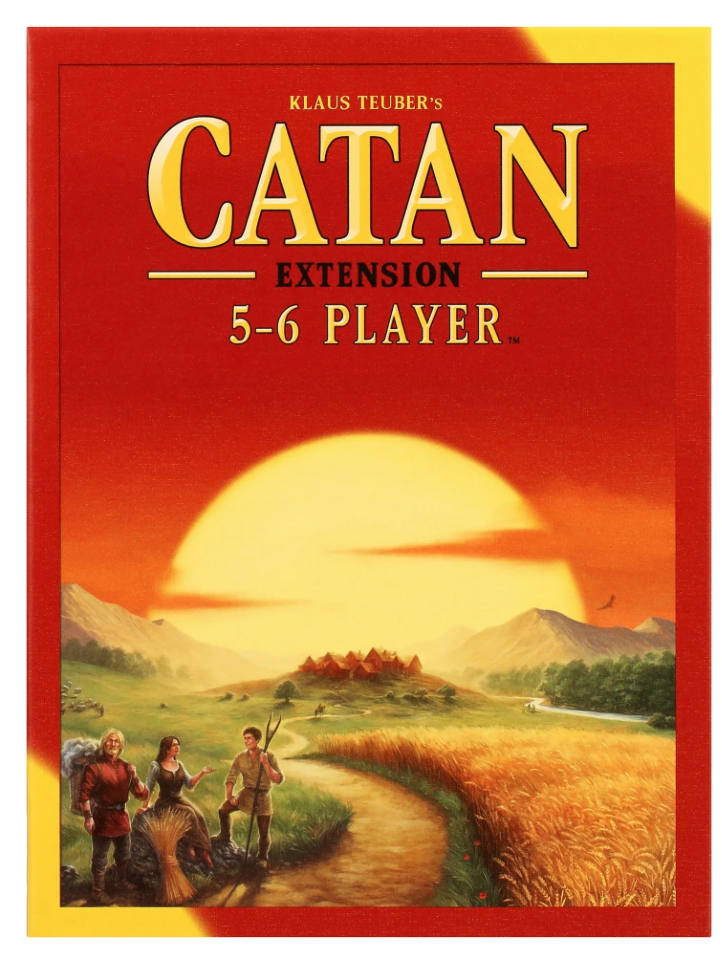 Catatan extension for 5-6 players with a sunset and landscape design on the cover.