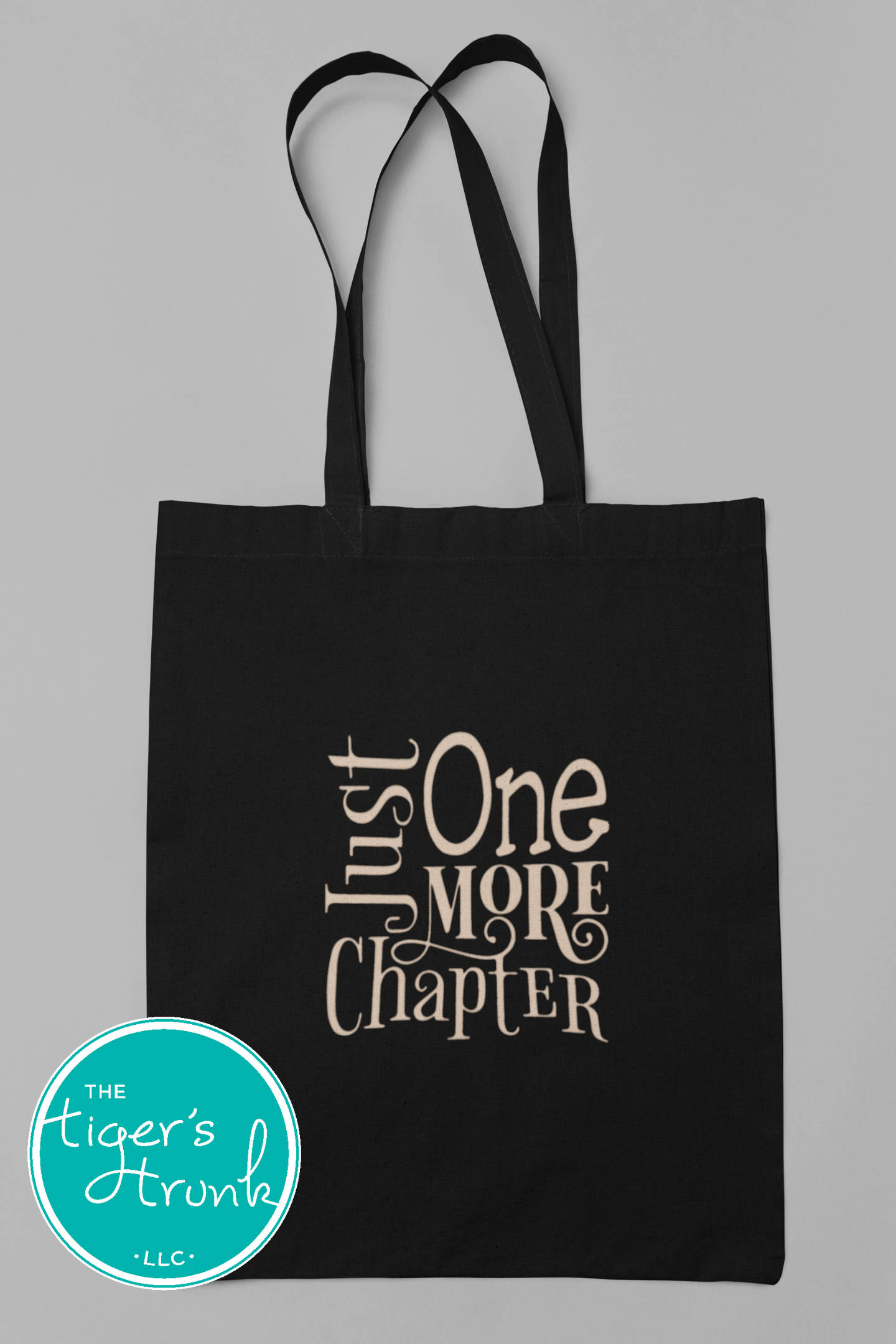 Canvas tote bags featuring The Burrow Bookstore logo on one side and various literary quotes on the other side.