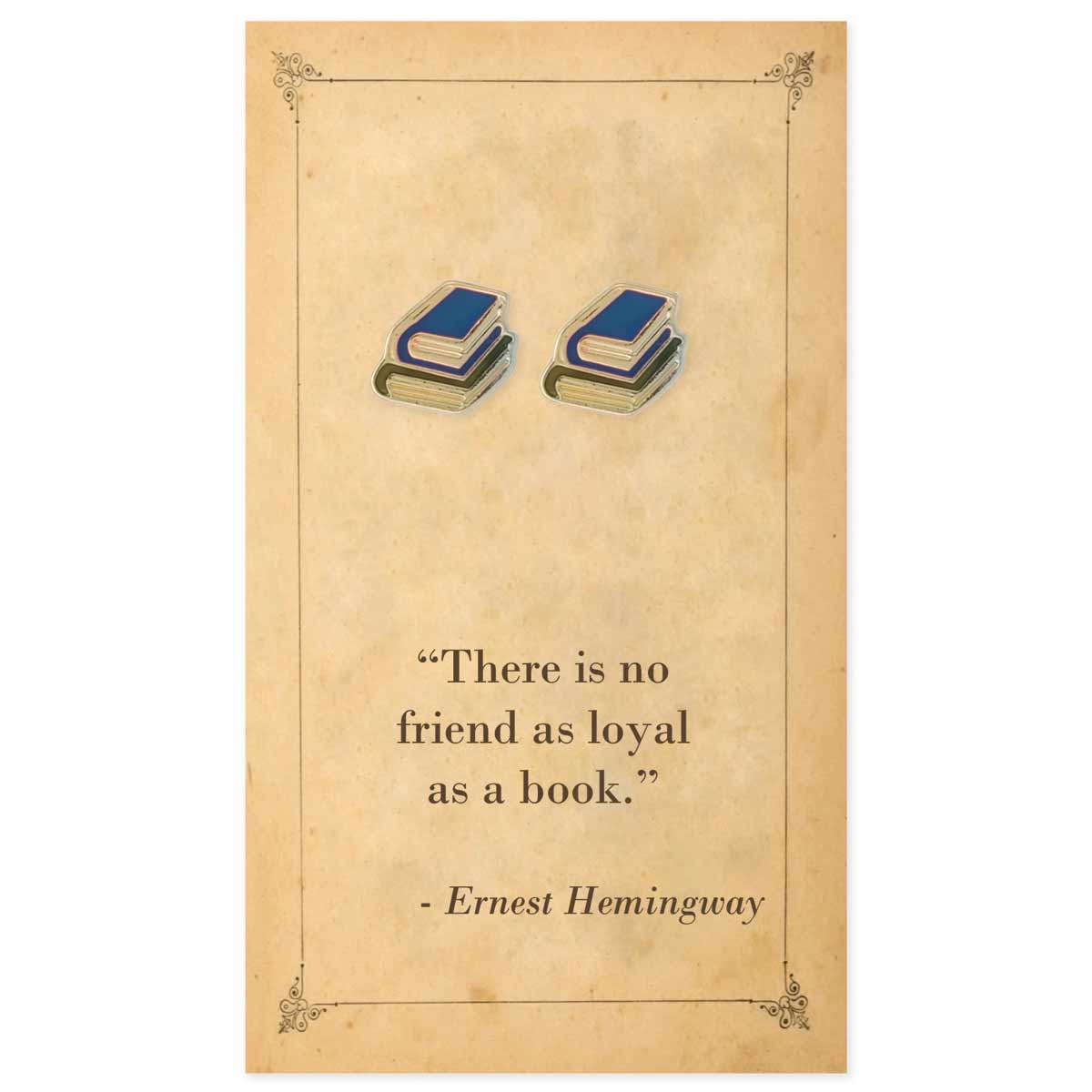Literary Quote Books earrings, a lightweight and stylish accessory perfect for book lovers and literary enthusiasts.