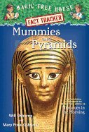 Cover of Mummies and Pyramids by Mary Pope Osborne and Will Osborne, featuring a golden Egyptian sarcophagus mask