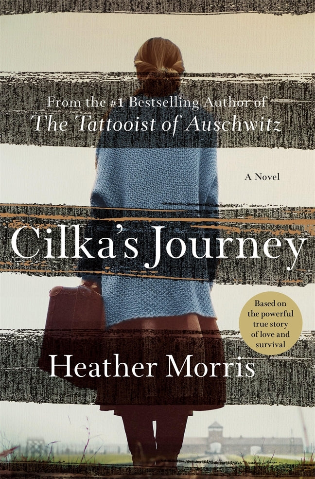 Book cover of 'Cilka's Journey' by Heather Morris with a woman walking on a snowy path.