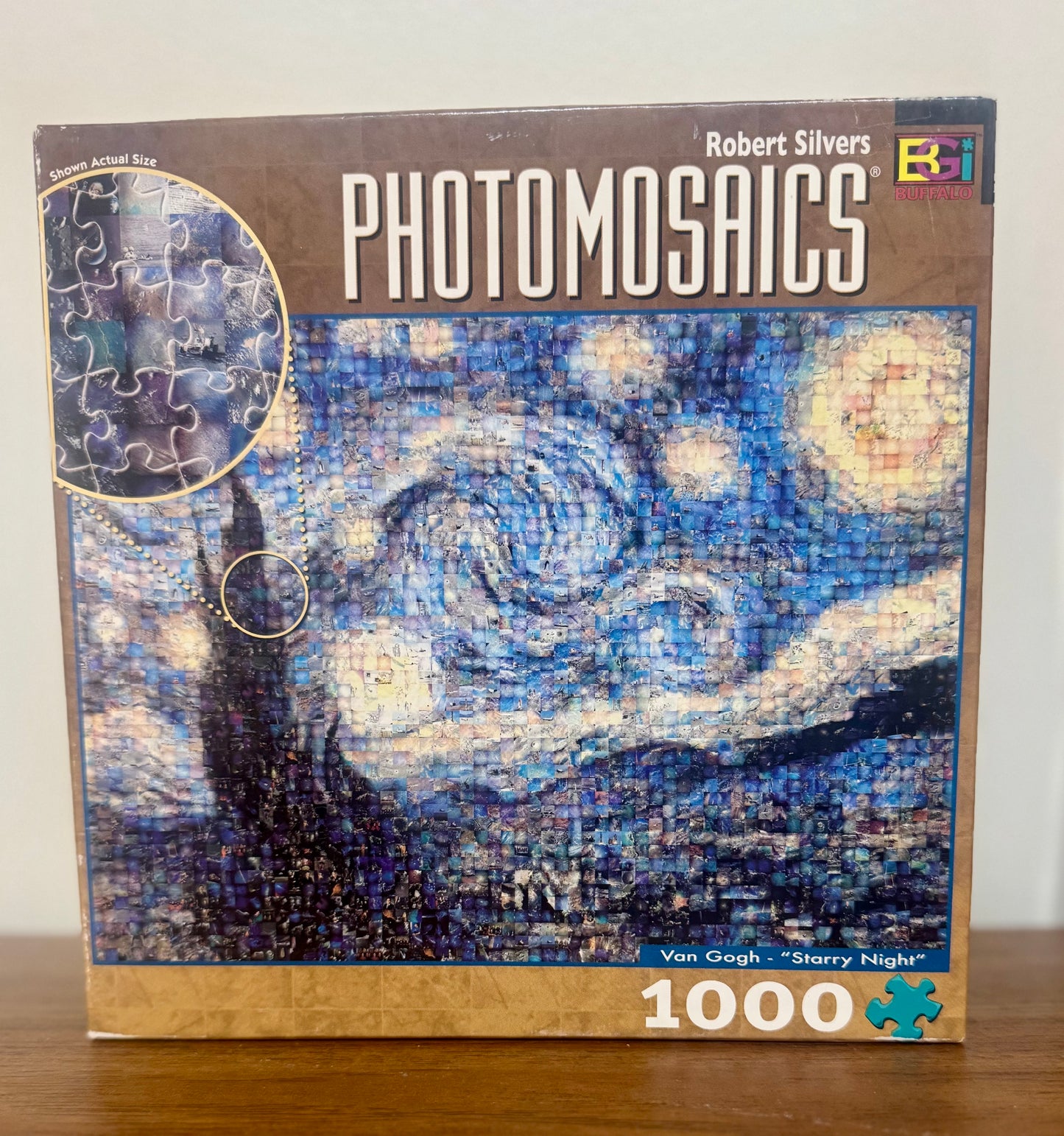 The Photomosaics Starry Night Puzzle by Robert Silvers is a 1000-piece jigsaw that recreates Van Gogh’s iconic painting using thousands of miniature photos.