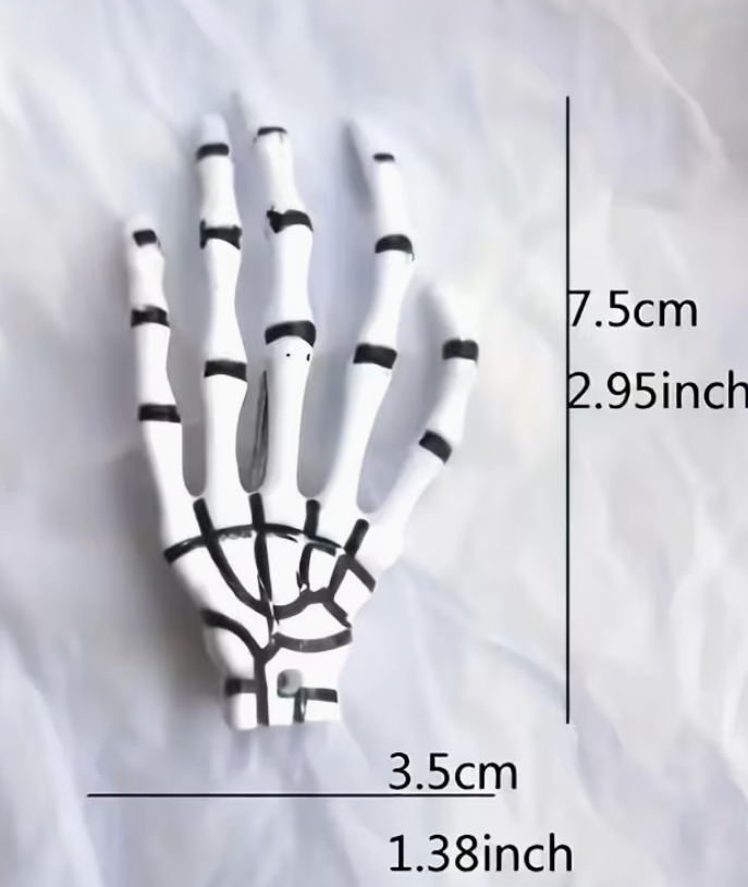 Skeleton Hand Hair Clips
