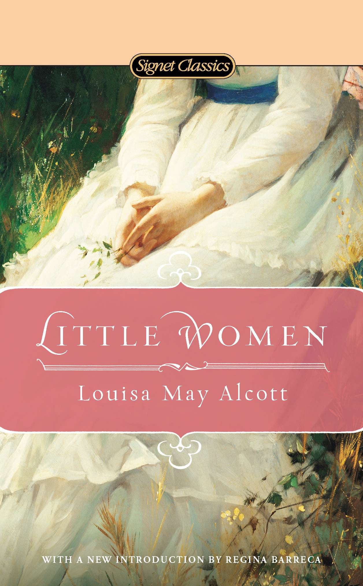 Cover of Little Women by Louisa May Alcott, featuring a classic design with illustrations of the March sisters in a cozy, family setting.