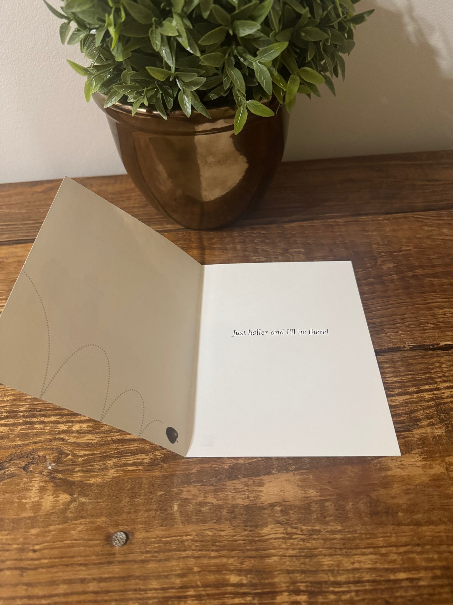 A heartfelt support card featuring an adorable puppy on the front, perfect for offering help and encouragement.