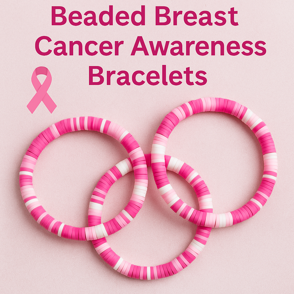 Breast Cancer Awareness Beaded Bracelets