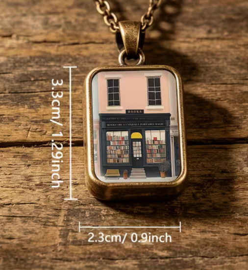 Bookstore Pendant Necklace