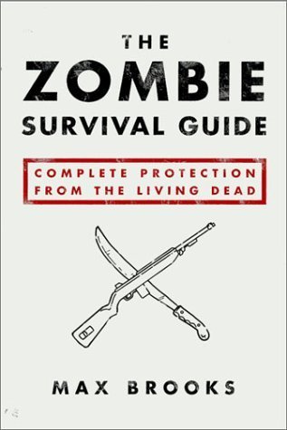 Pre-wrapped gift set including The Zombie Survival Guide book by Max Brooks, zombie-themed card game, and a zombie bookmark
