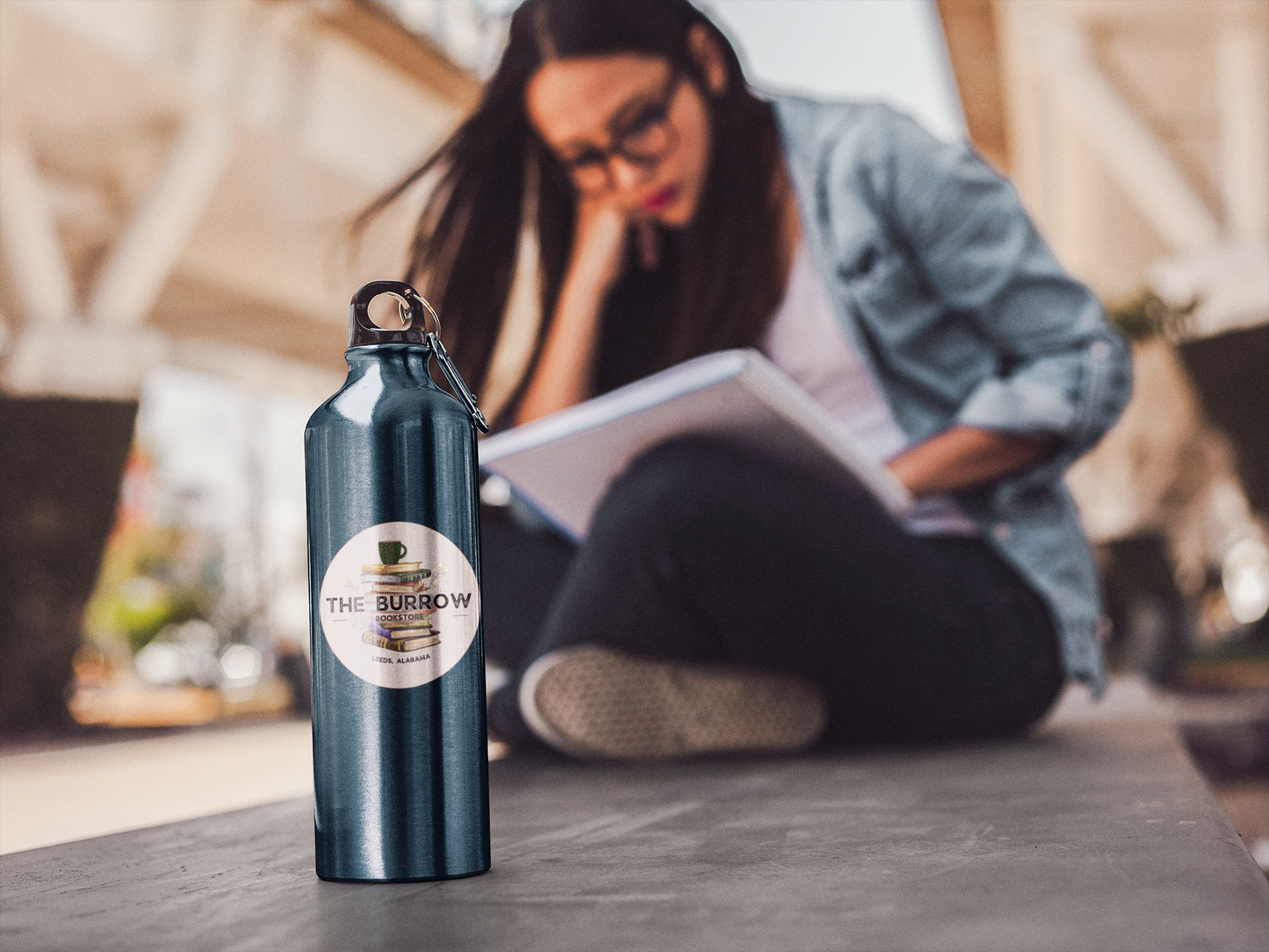 A high-quality UV-DTF sticker featuring The Burrow's logo. Waterproof, scratch-resistant, and perfect for personalizing water bottles, laptops, phones, and more. Ideal for book lovers and indie bookstore fans.