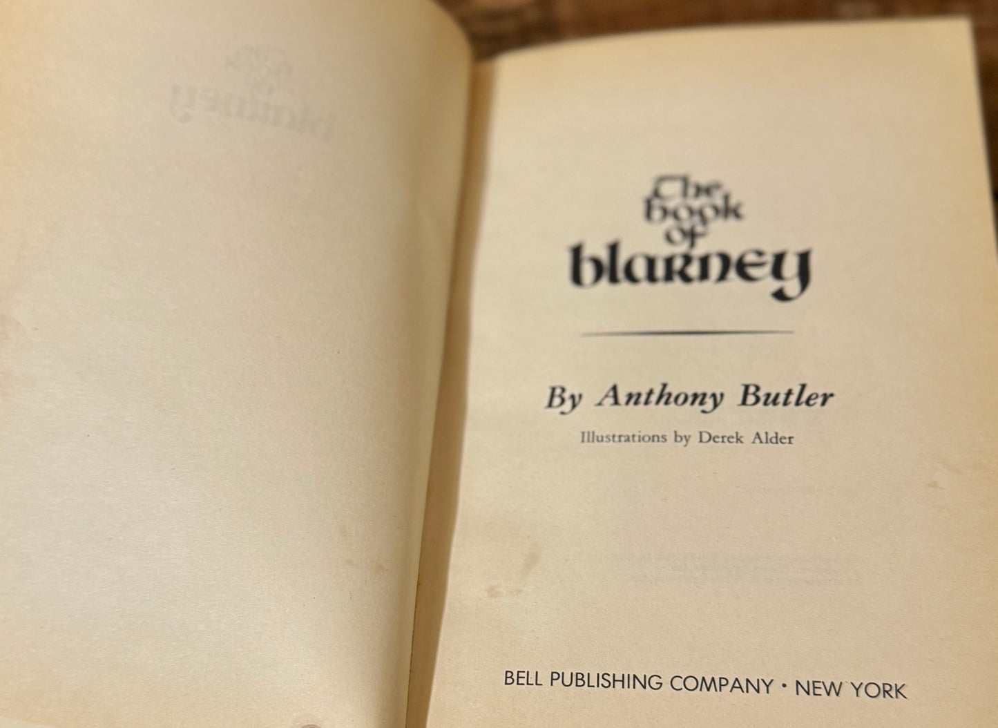 Cover of The Book of Blarney by Anthony Butler, featuring an Irish-themed design celebrating the art of blarney and storytelling.
