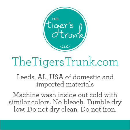 The Tiger's Trunk Care Instructions