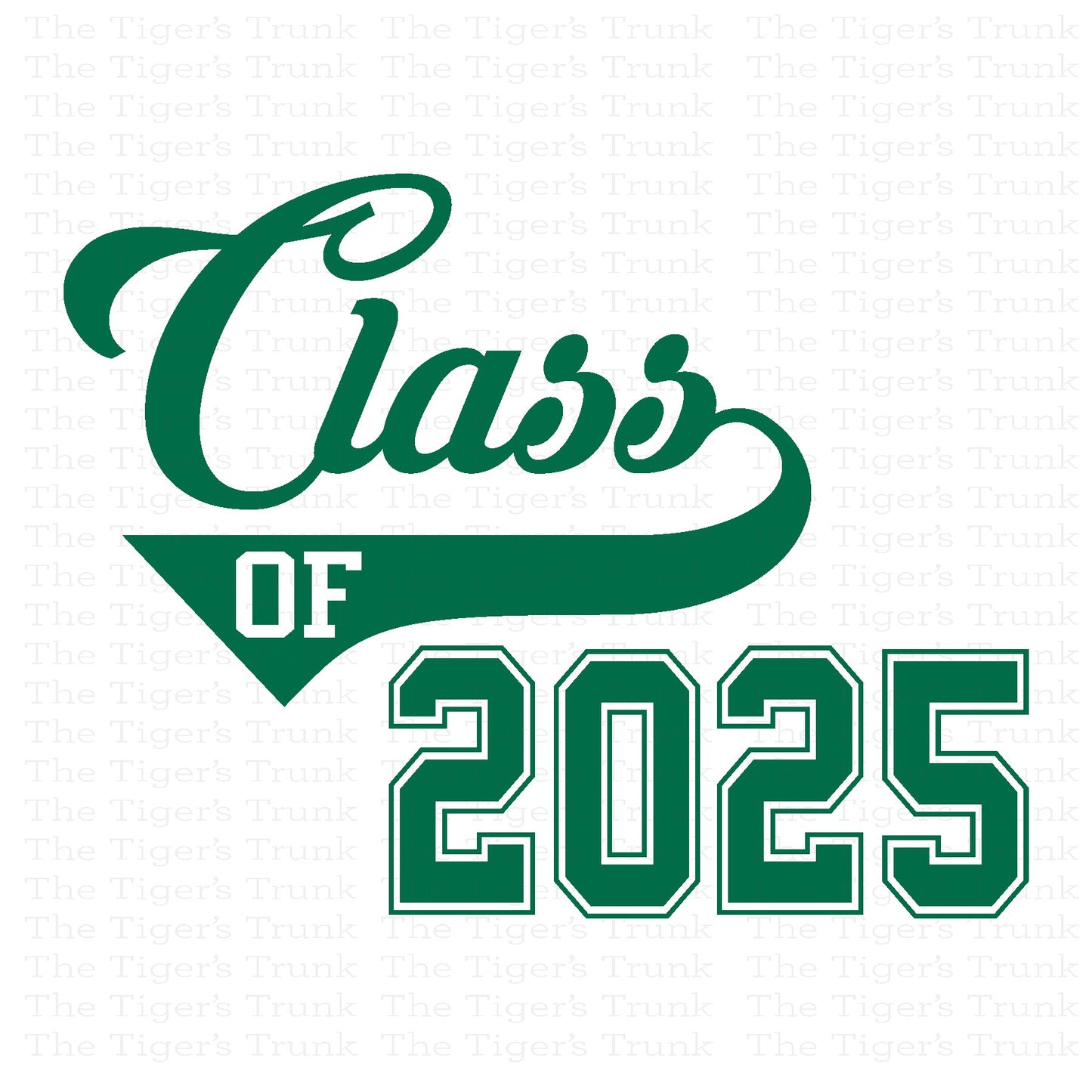 UV-DTF sticker that reads Class of 2025 in bold, stylish lettering—perfect for graduates’ water bottles, laptops, or notebooks.