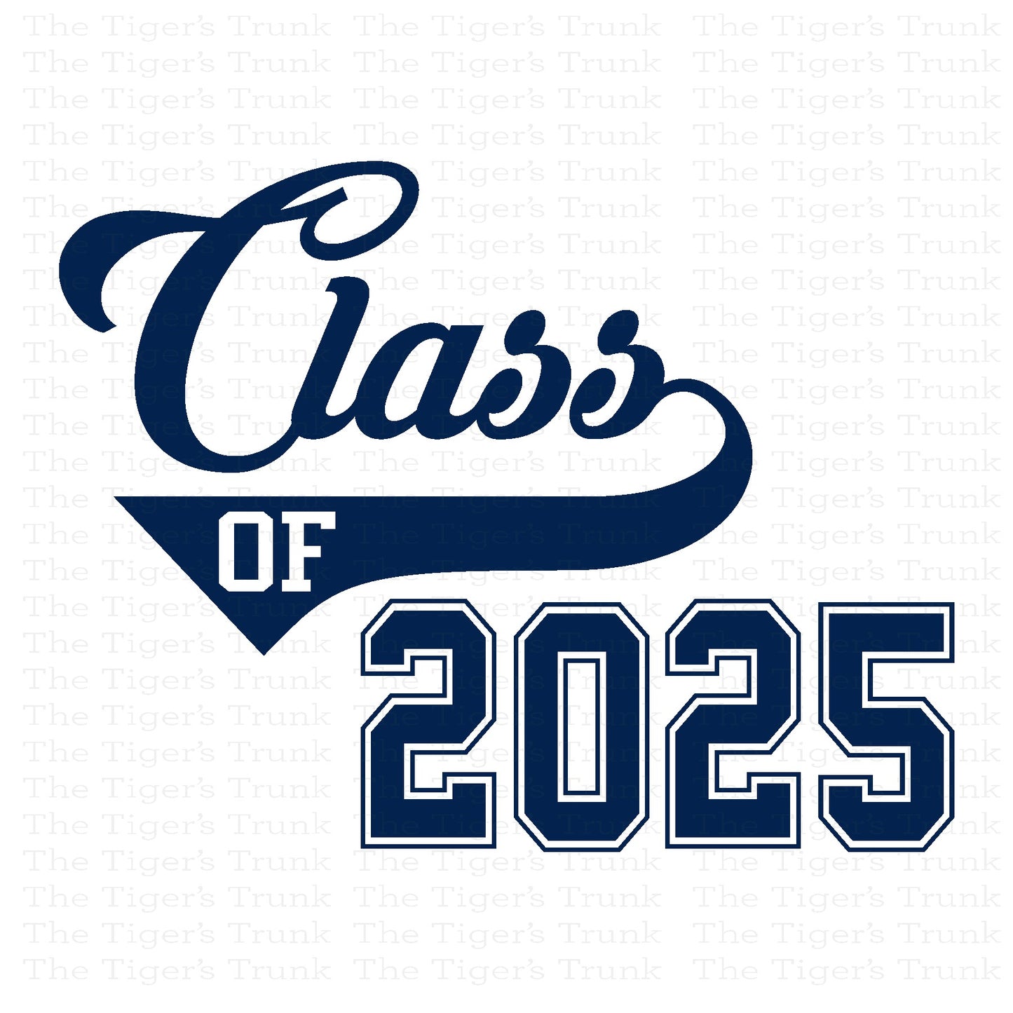UV-DTF sticker that reads Class of 2025 in bold, stylish lettering—perfect for graduates’ water bottles, laptops, or notebooks.