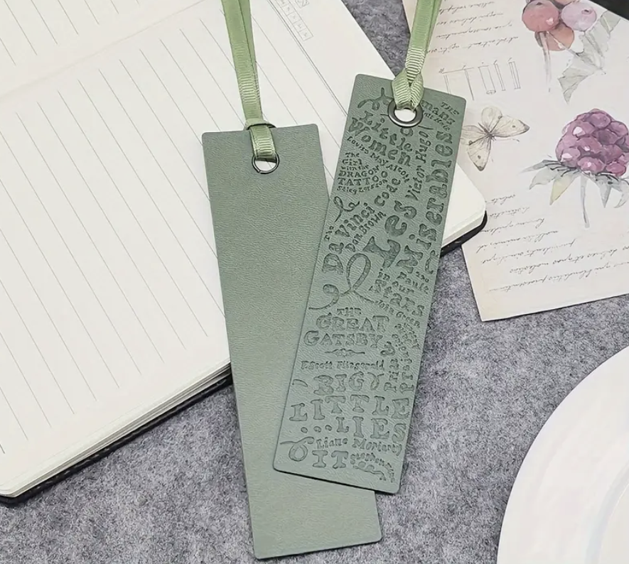 Soft and durable faux leather bookmark in a bright, colorful design—perfect for marking pages in your favorite book.