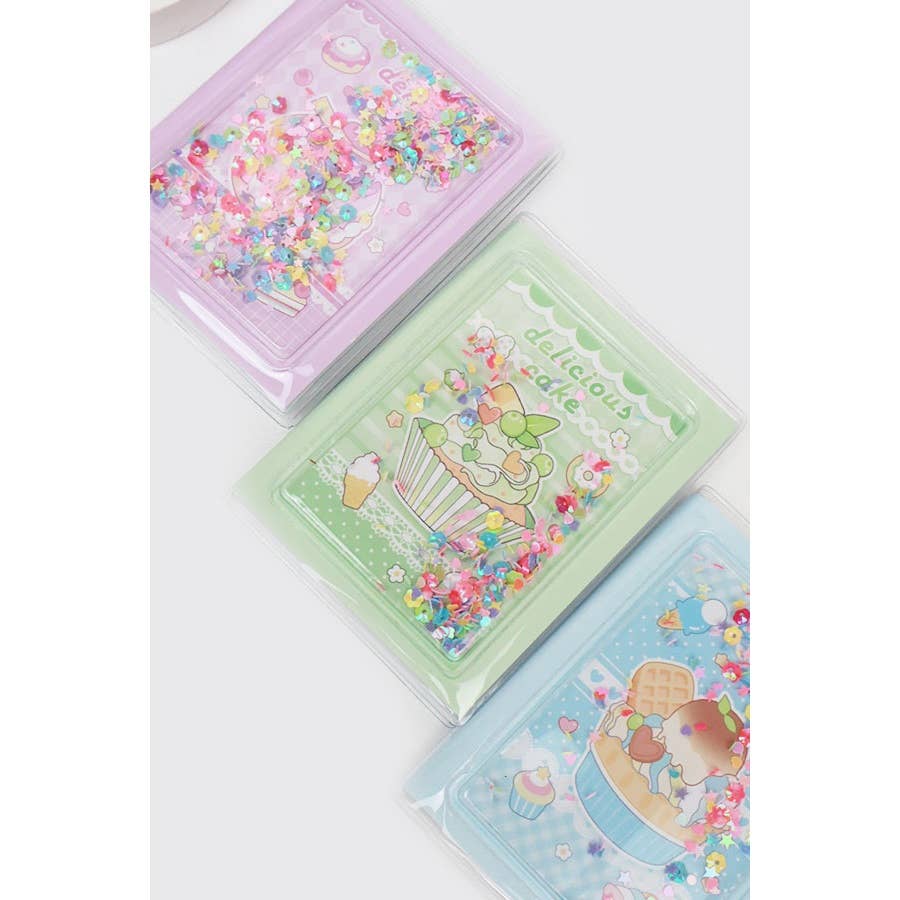 Dessert Theme Moving Glitter Note Books