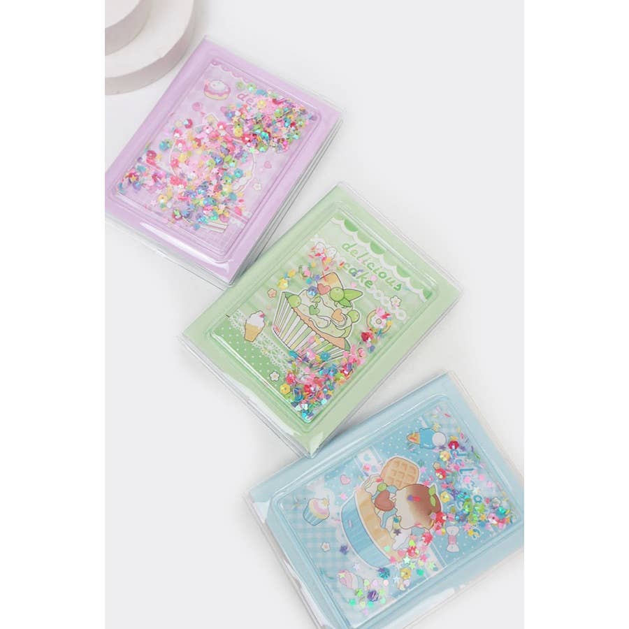 Dessert Theme Moving Glitter Note Books