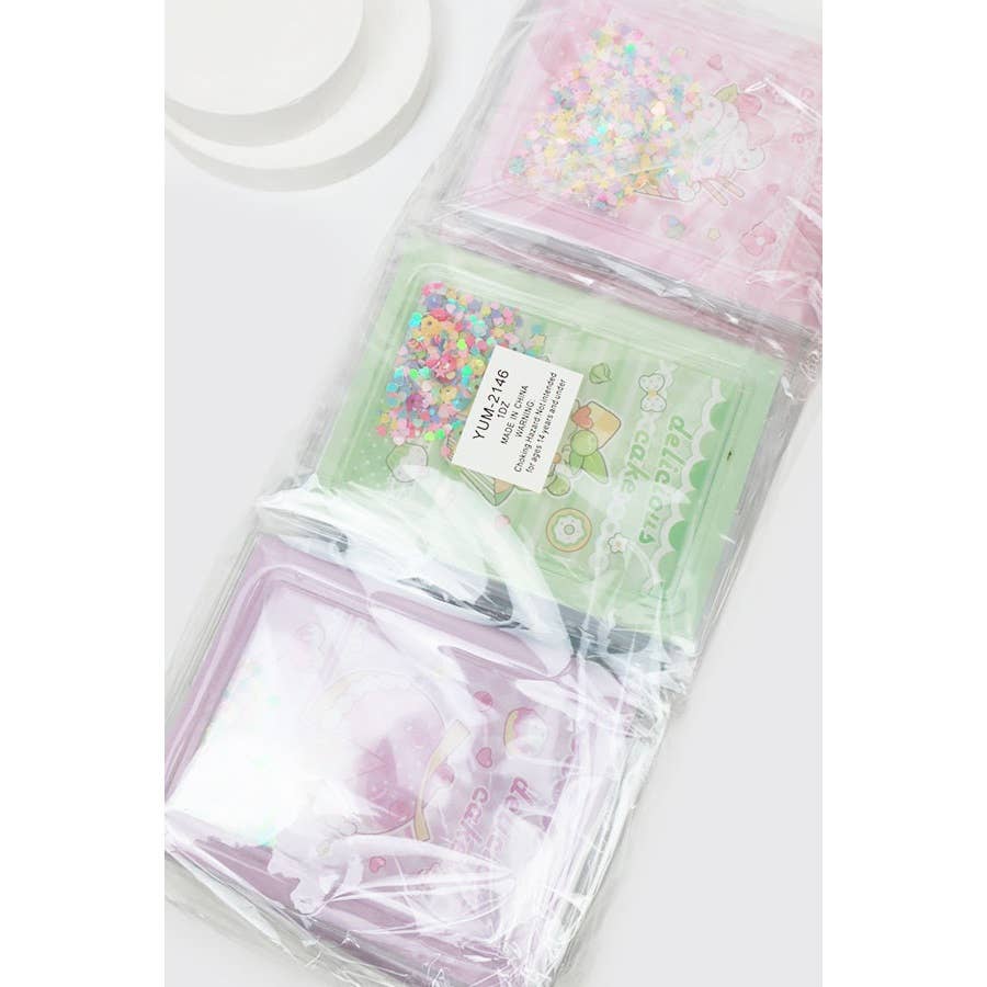 Dessert Theme Moving Glitter Note Books