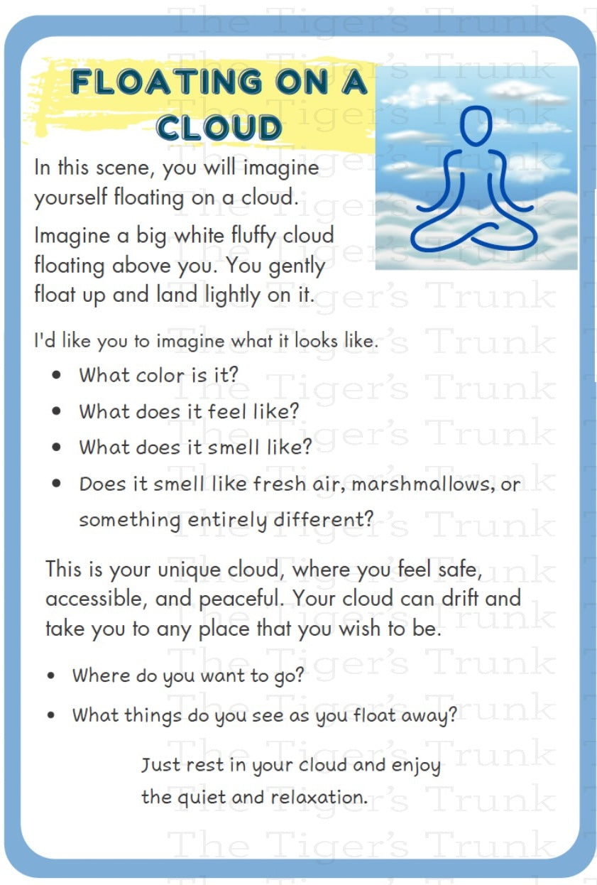 Individual mindfulness card featuring a mental health prompt for daily grounding and emotional well-being