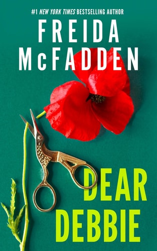 Dear Debbie by Freida McFadden displayed on a bookshelf.
