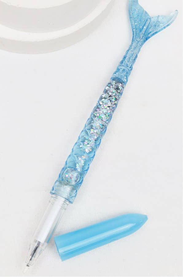 Glittered Mermaid Tail Pen