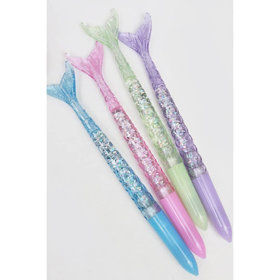 Glittered Mermaid Tail Pen