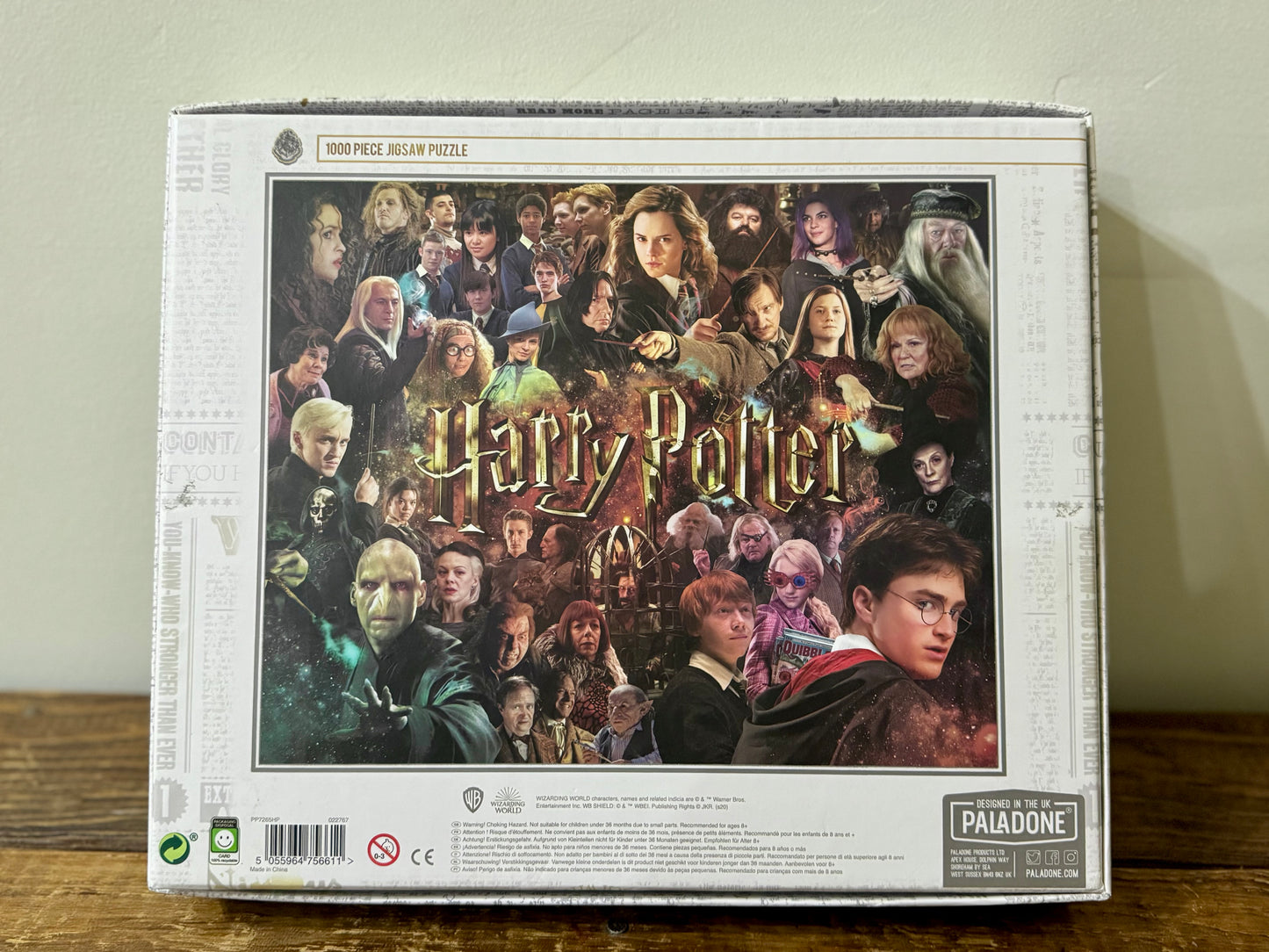 A 1000-piece Harry Potter puzzle featuring an intense illustration of You-Know-Who with dark magic swirling around him. A challenging and immersive jigsaw for fans of the Wizarding World.