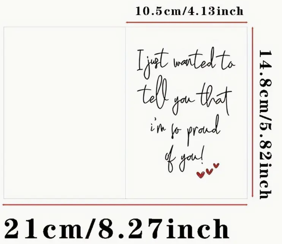 Encouragement Card – I Just Wanted to Tell You That I'm So Proud of You, Uplifting Greeting Card for Any Occasion