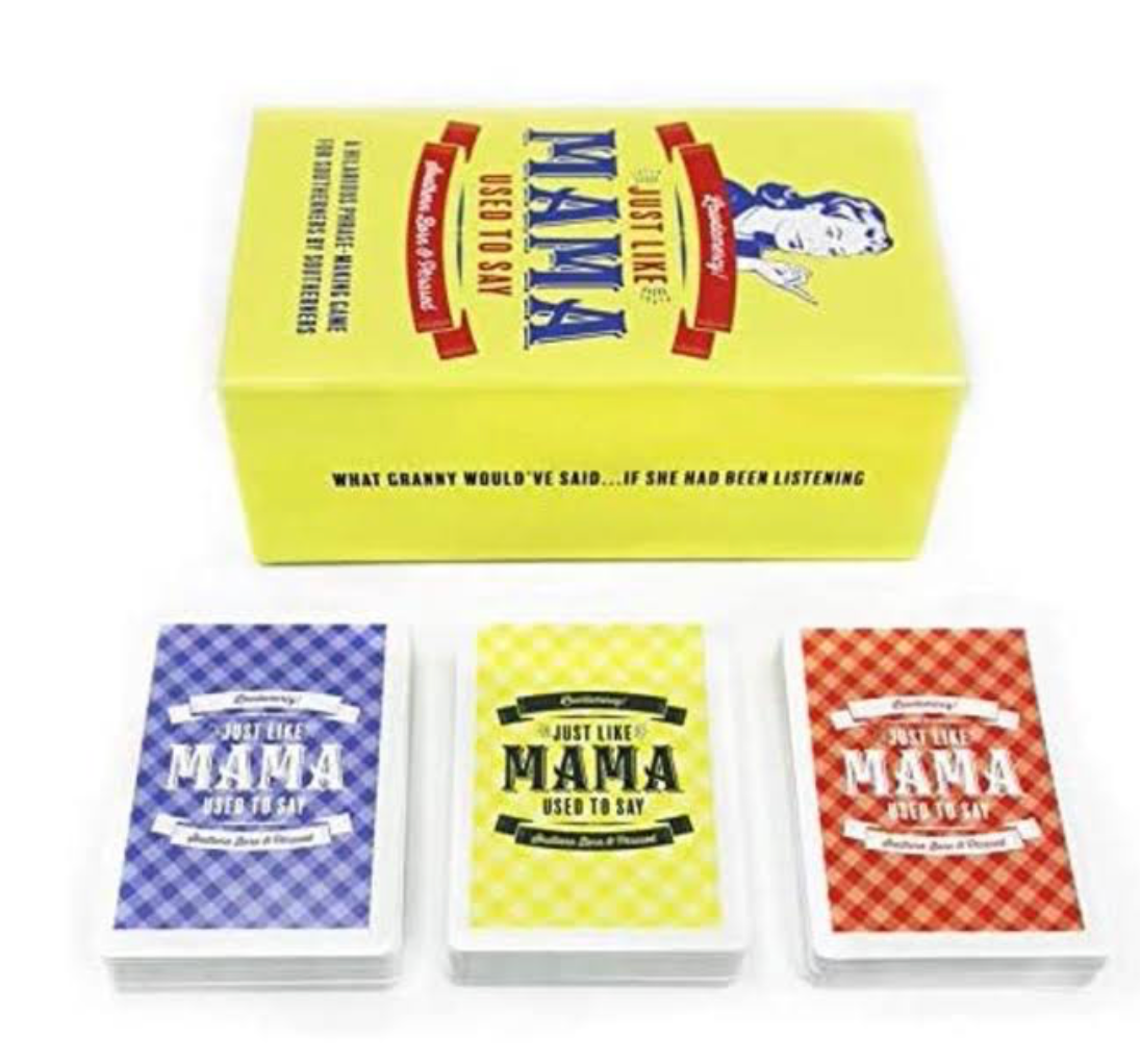 Just Like Mama Used to Say card game by Southern Born & Phrased, a fun and family-friendly party game filled with classic Southern sayings.