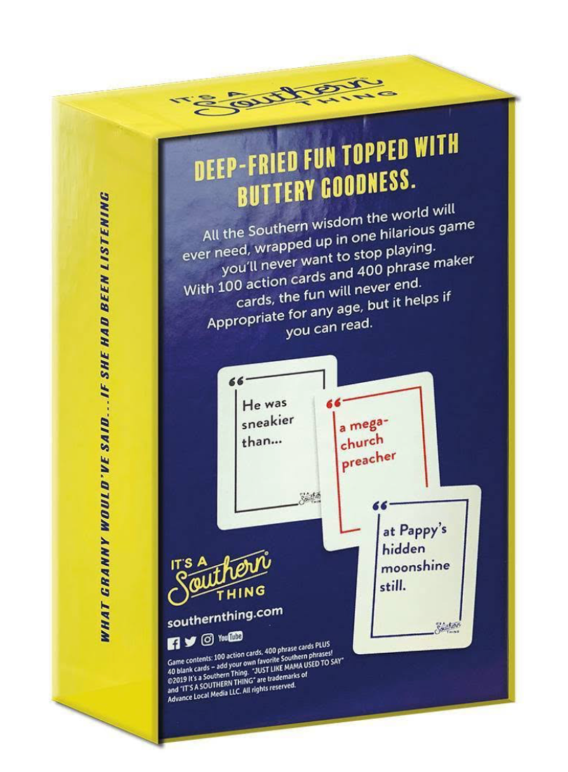 Just Like Mama Used to Say card game by Southern Born & Phrased, a fun and family-friendly party game filled with classic Southern sayings.