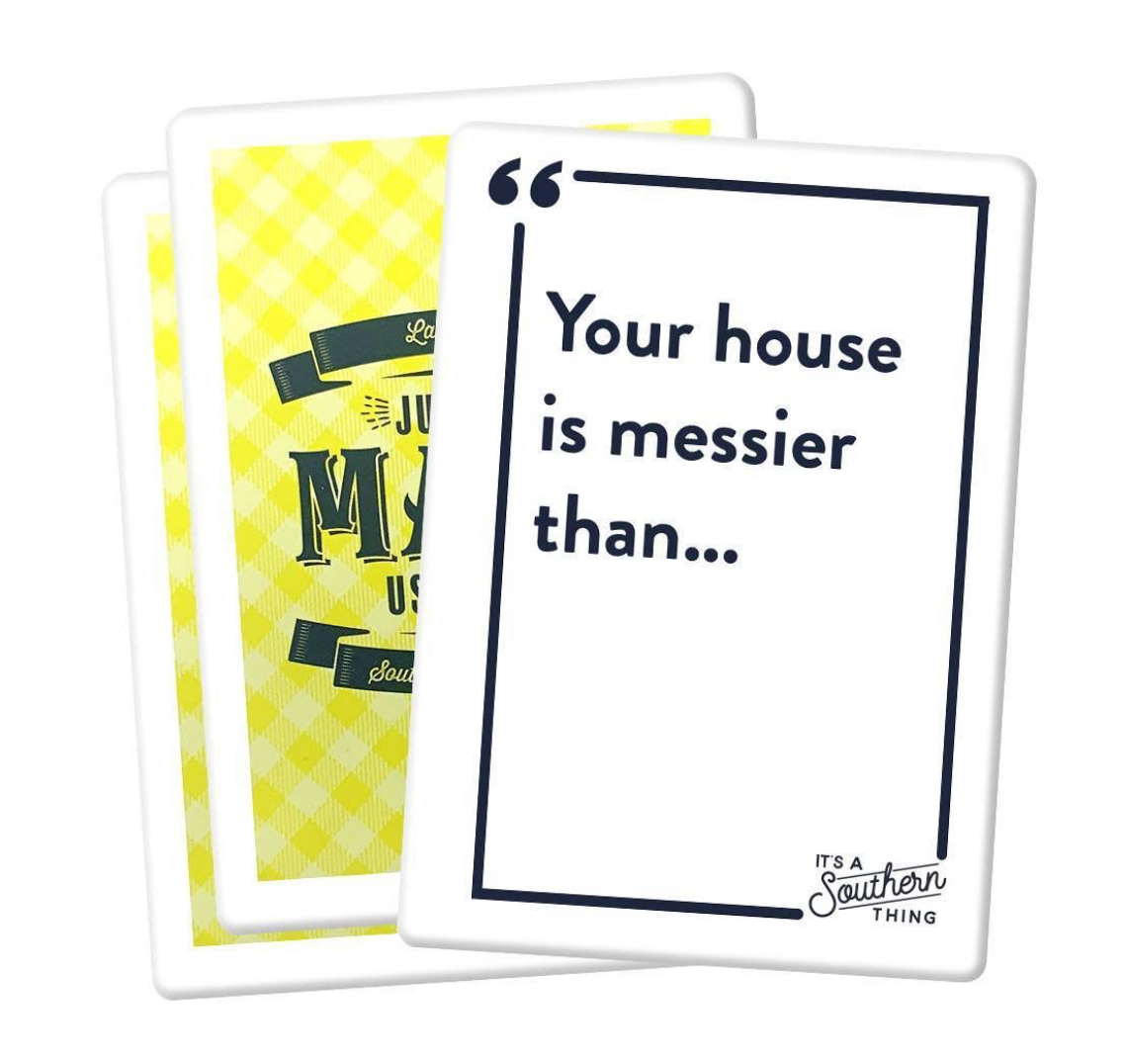 Just Like Mama Used to Say card game by Southern Born & Phrased, a fun and family-friendly party game filled with classic Southern sayings.