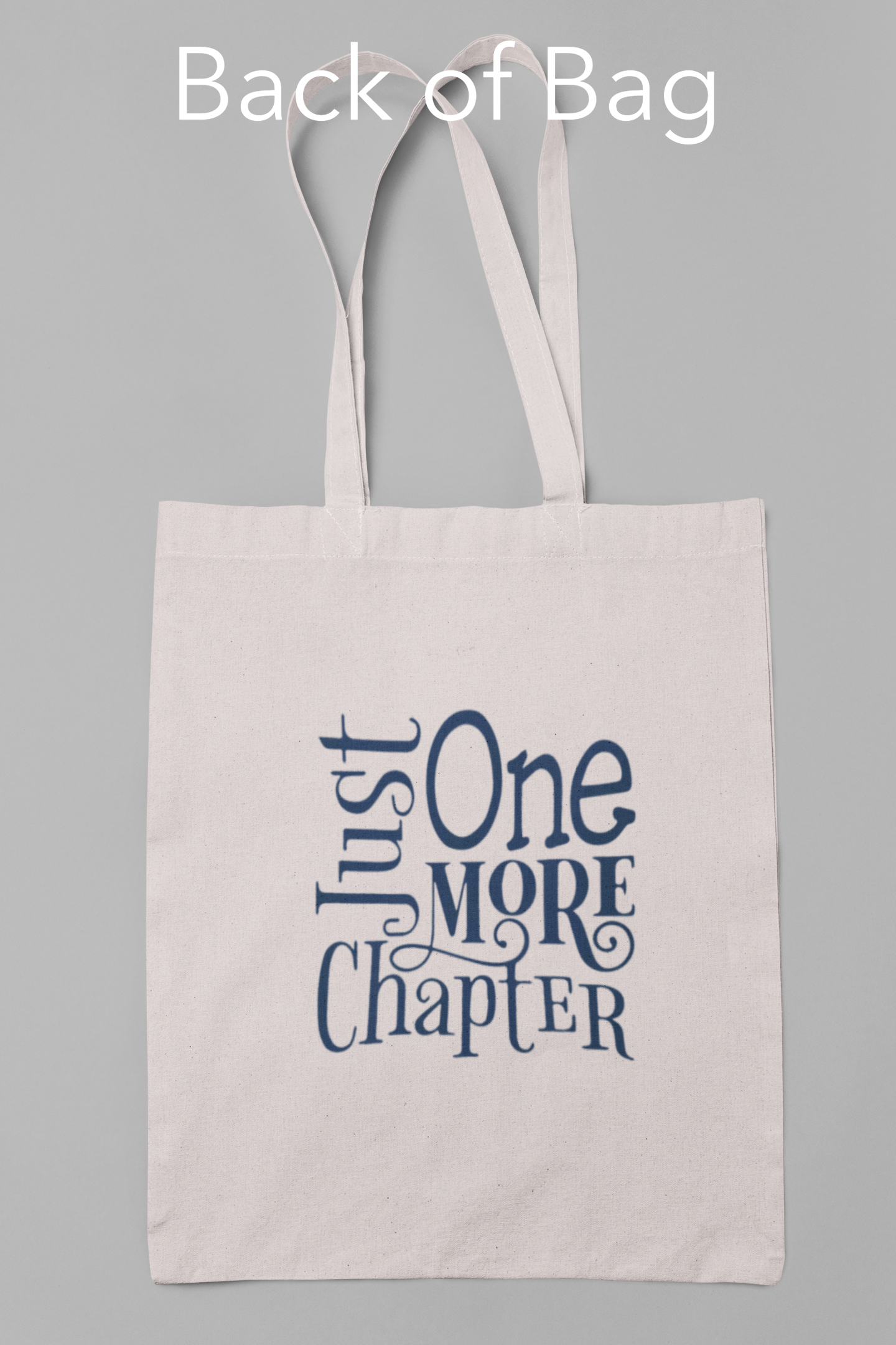 Canvas tote bags featuring The Burrow Bookstore logo on one side and various literary quotes on the other side.