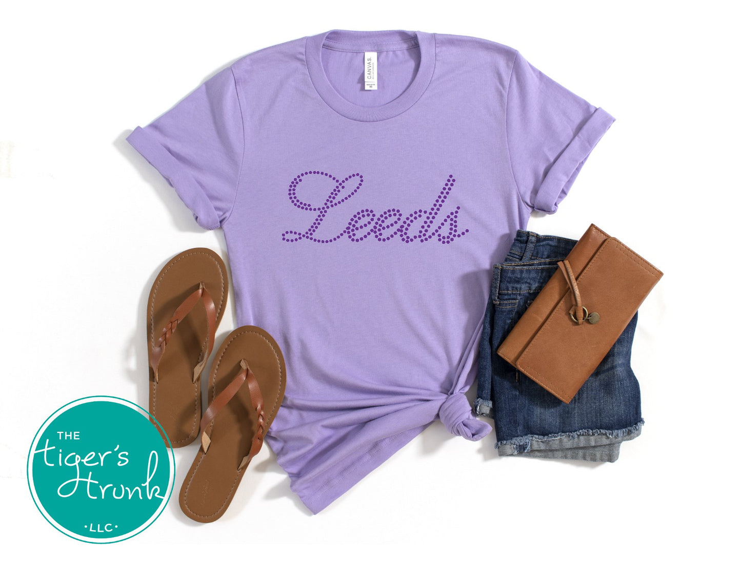Leeds Glitter Sequin Pattern Graphic Tee