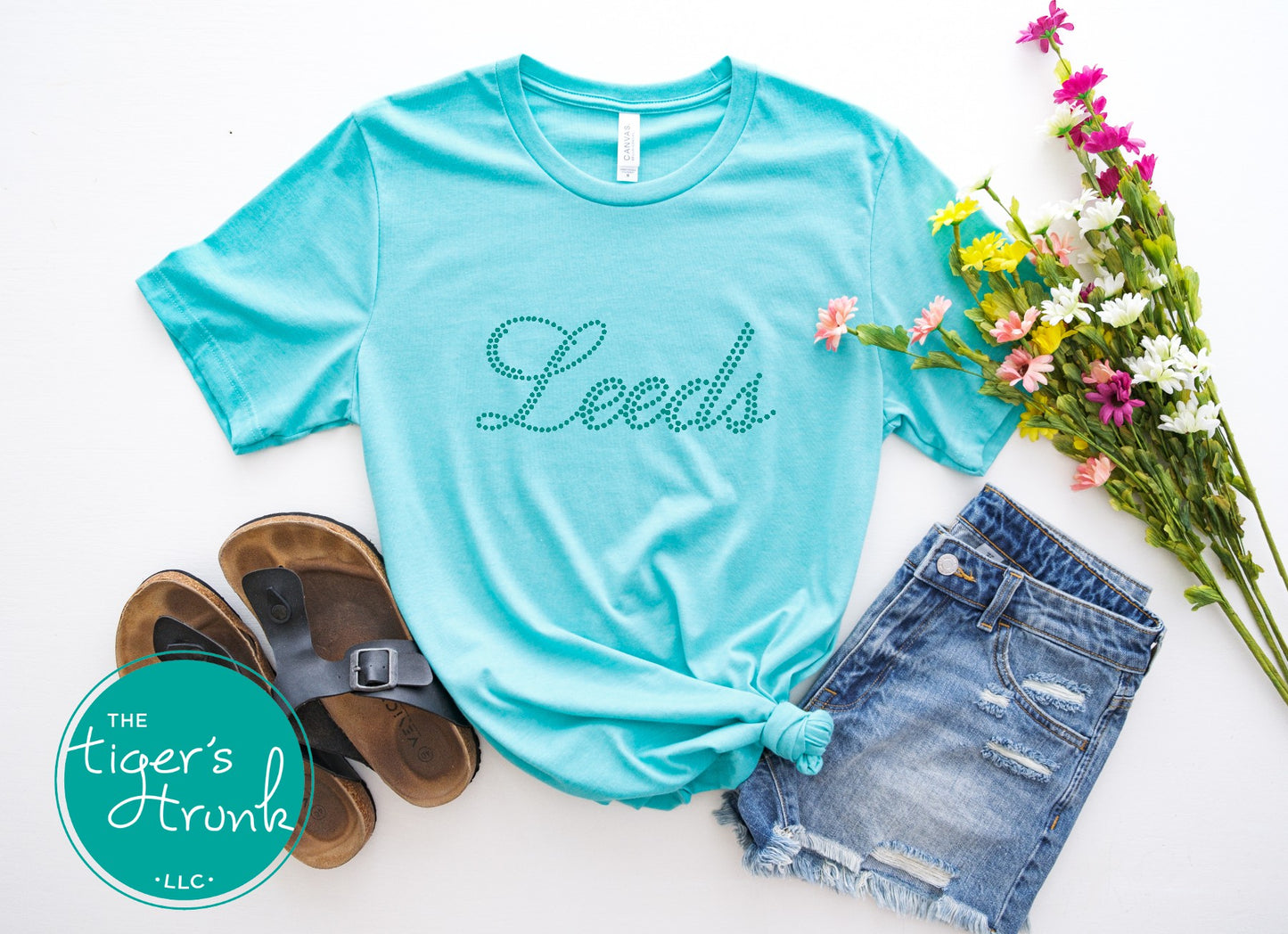 Leeds Glitter Sequin Pattern Graphic Tee