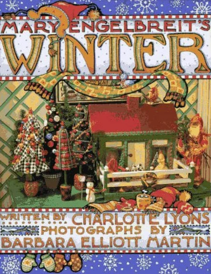 Front cover of Mary Engelbreits Winter Craft Book by Charlotte Lyons displayed on a clean background, seasonal craft and DIY guide