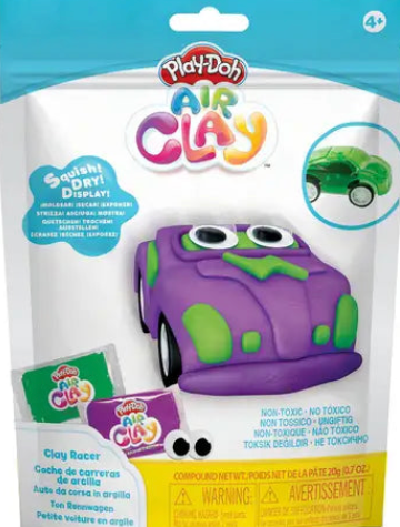 Play-Doh Air Clay, soft and lightweight modeling clay that air-dries, perfect for kids’ crafts, sculpting, and creative play.