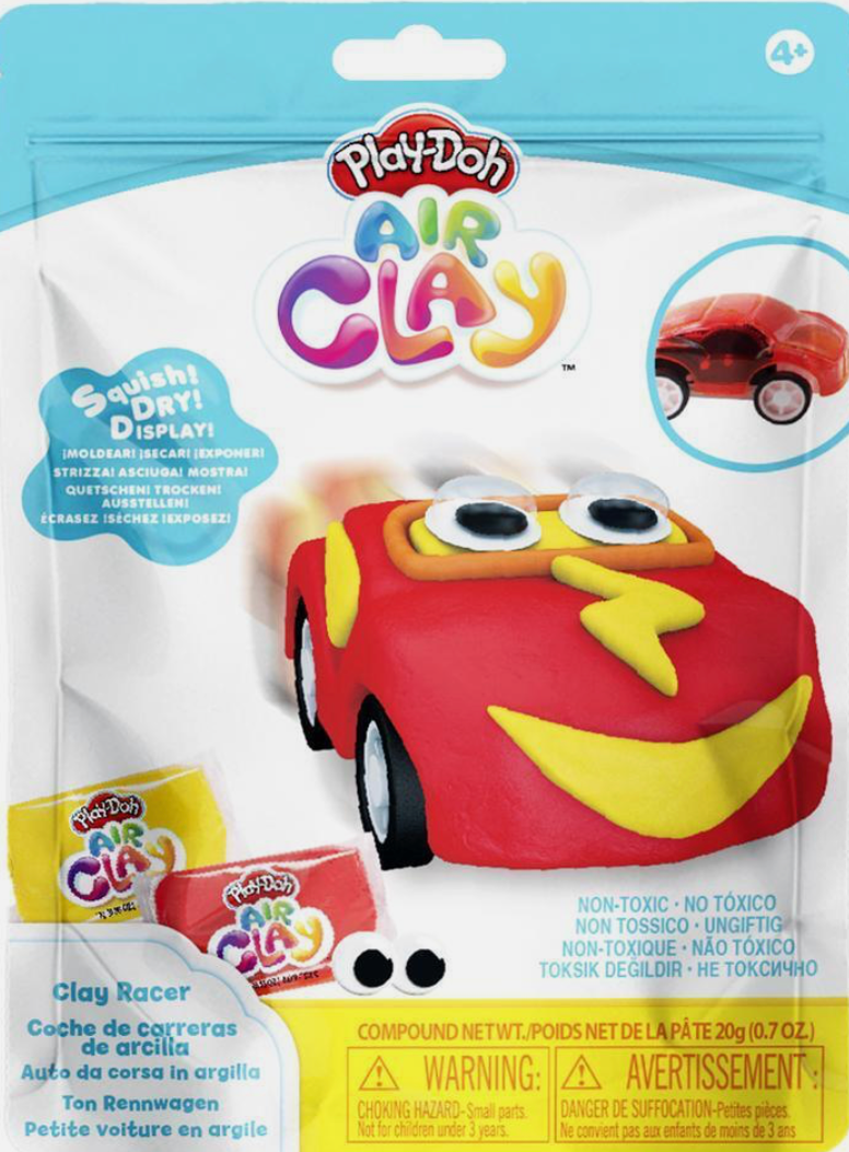 Play-Doh Air Clay, soft and lightweight modeling clay that air-dries, perfect for kids’ crafts, sculpting, and creative play.