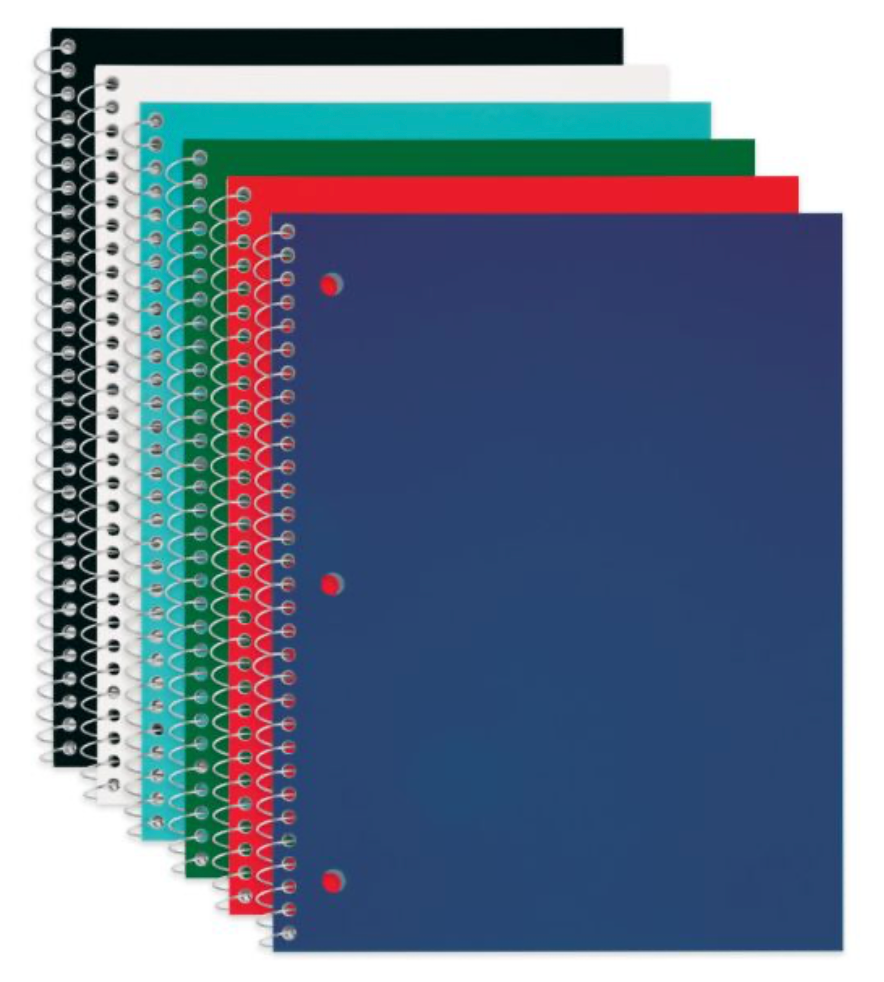 1 subject wide-ruled notebook with a durable poly cover and 80 sheets, perfect for school, office, or personal use.
