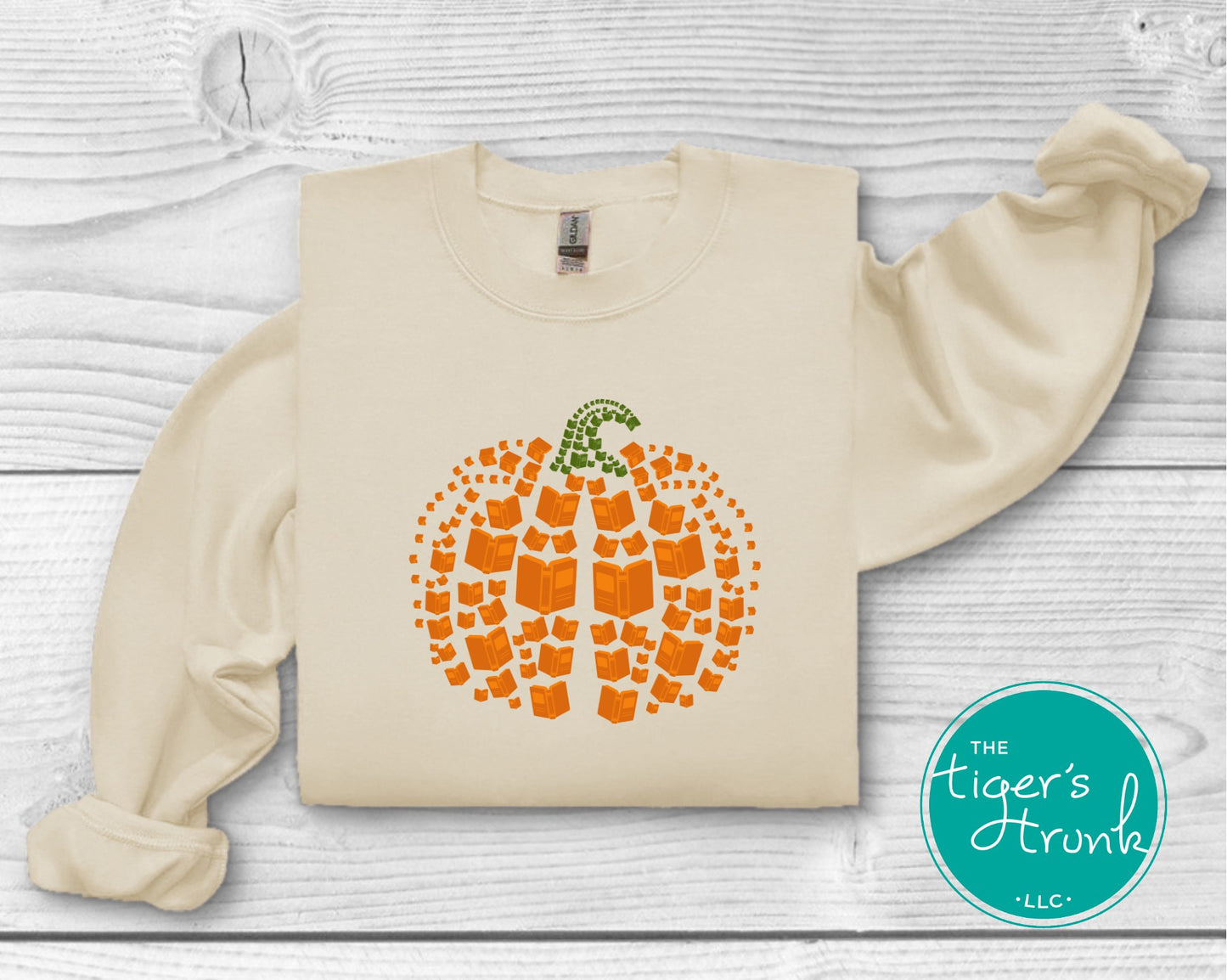 Pumpkin Made of Books Shirt – Fall Book Lover Graphic Tee