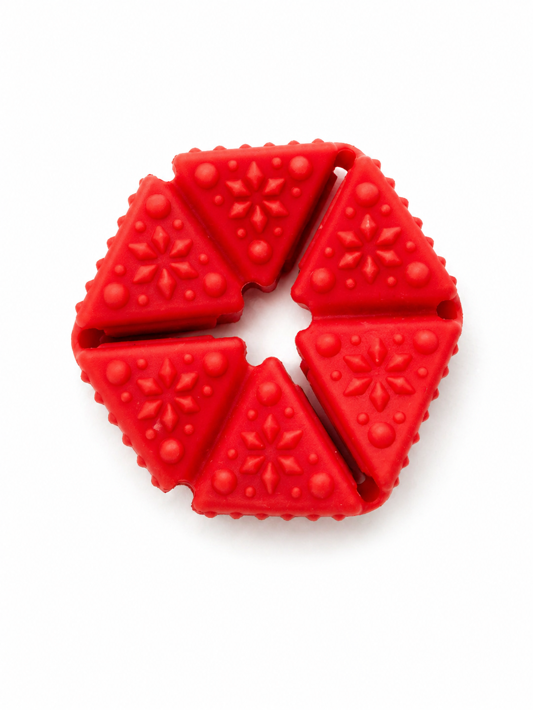 Red cootie catcher fidget toy designed for stress relief and focus