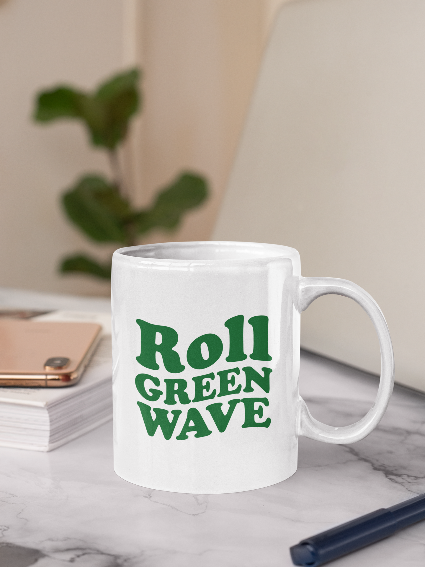 roll green wave sticker