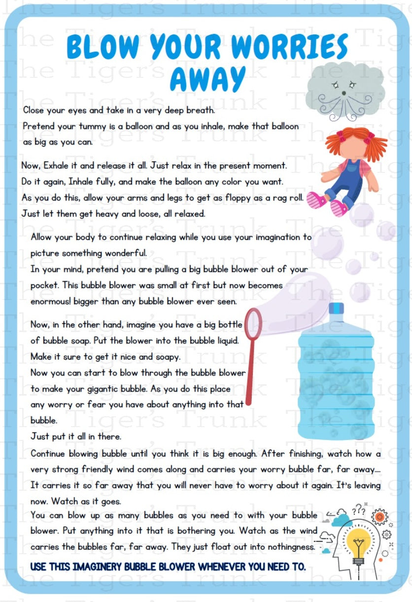 Individual mindfulness card featuring a mental health prompt for daily grounding and emotional well-being