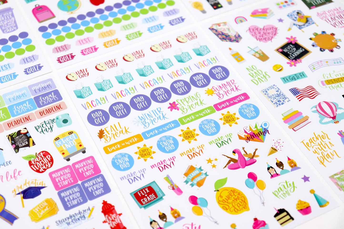 Sticker Pack for Teacher Planners – 586 Stickers for Classroom Planning