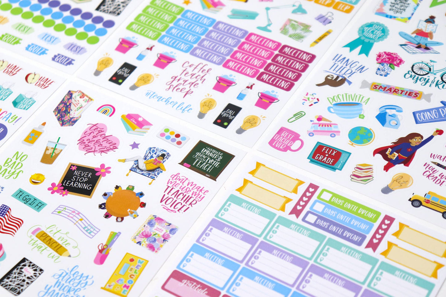 Sticker Pack for Teacher Planners – 586 Stickers for Classroom Planning