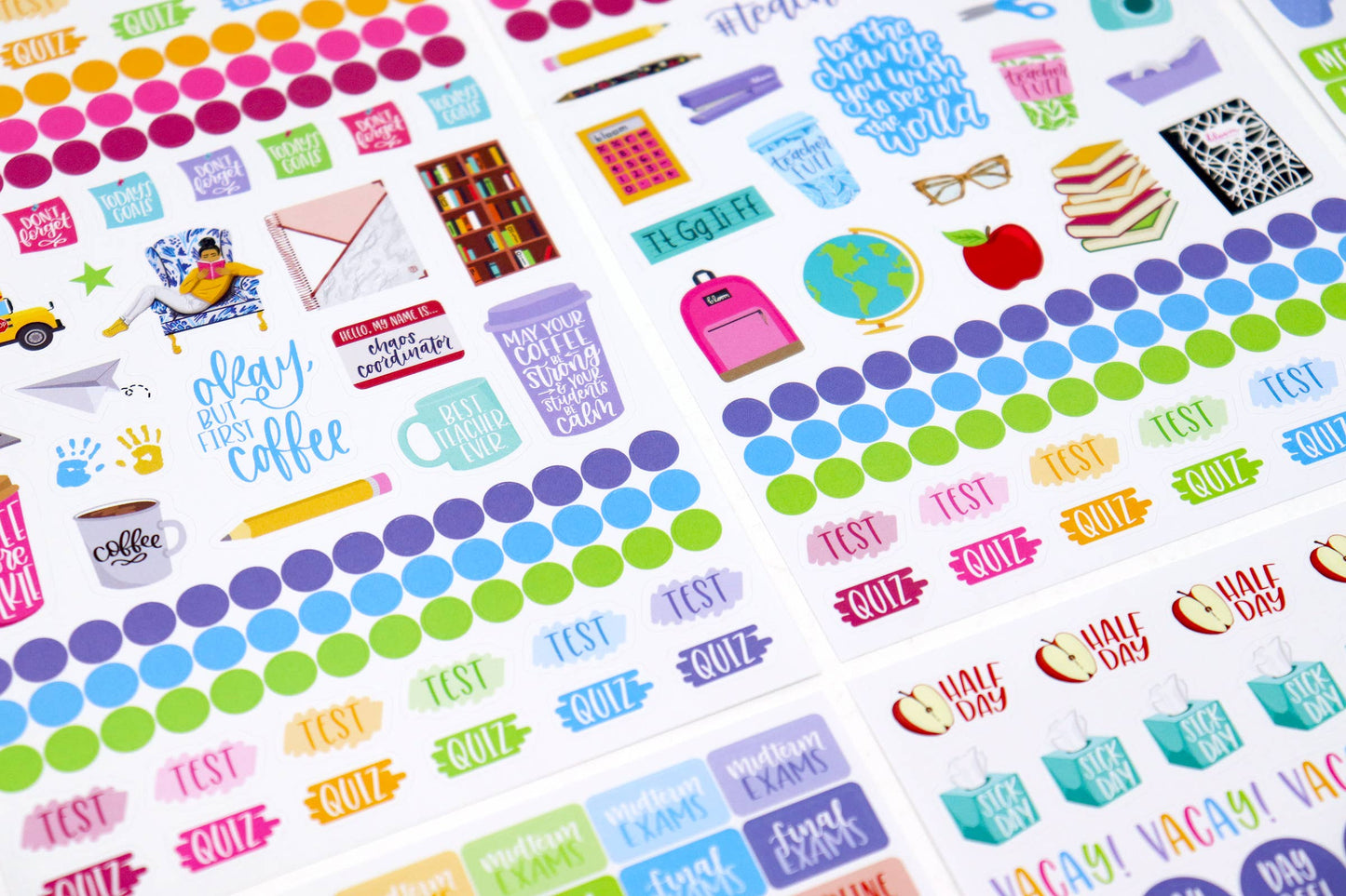 Sticker Pack for Teacher Planners – 586 Stickers for Classroom Planning