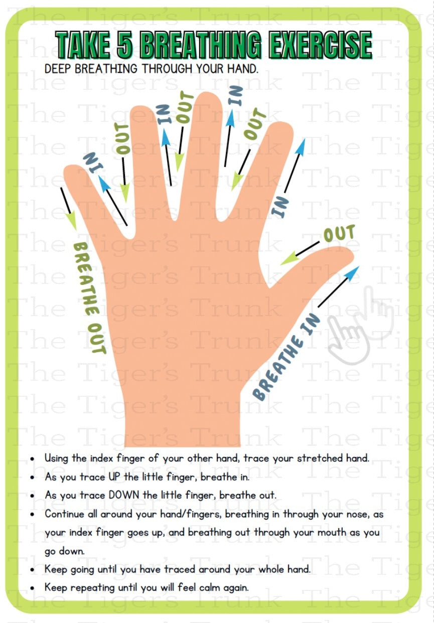 Individual mindfulness card featuring a mental health prompt for daily grounding and emotional well-being