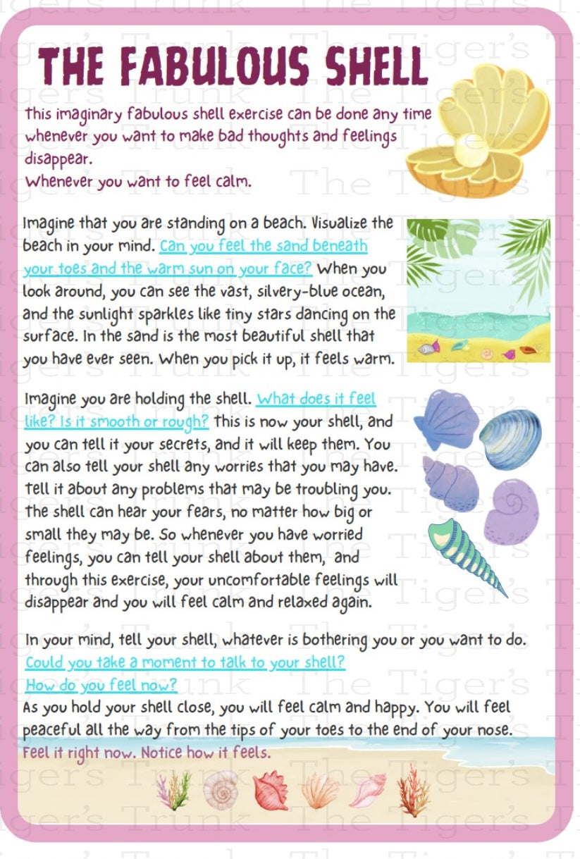 Individual mindfulness card featuring a mental health prompt for daily grounding and emotional well-being